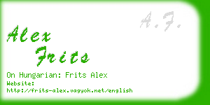 alex frits business card